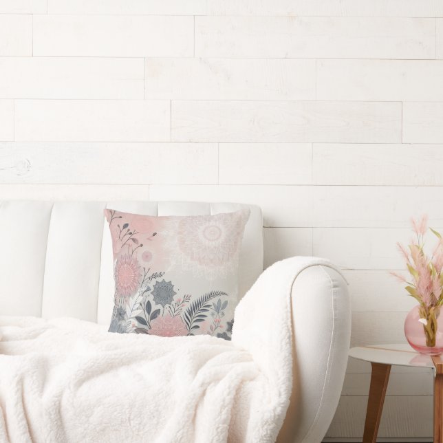 Whimsical Summer Floral Bloom Kudde (Soffa)