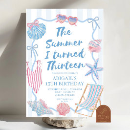 Whimsical Summer jag fyllde tretton TONÅRS födelse Inbjudningar