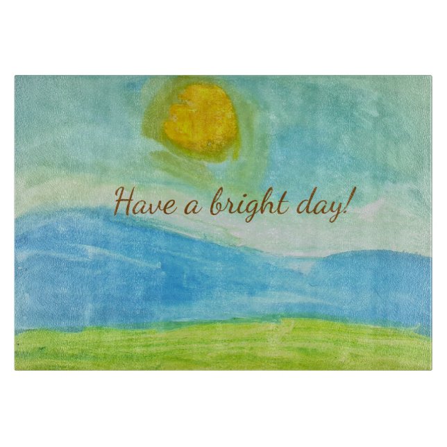 Whimsical Sun Watercolor "Have a Bright Day" (Framsidan)