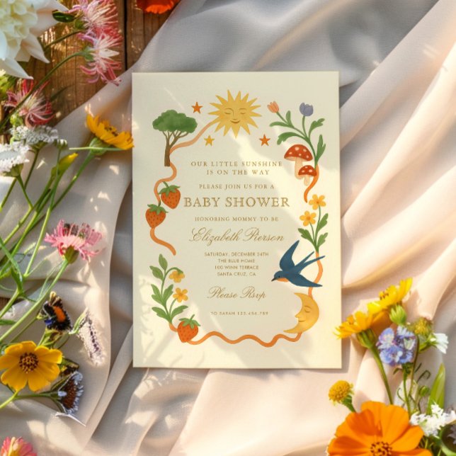 Whimsical Sunshine Baby Shower Inbjudningar (Skapare uppladdad)