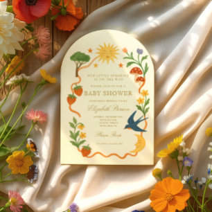 Whimsical Sunshine Baby Shower Inbjudningar