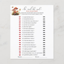 Whimsical Svamp  Akvarell Han sa hon sa ga