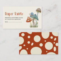 Whimsical Svamp Baby Shower Blöja Lotteri