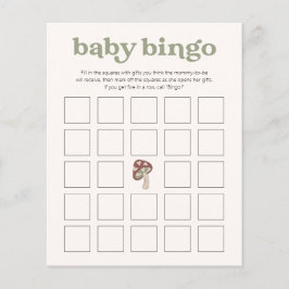 Whimsical Svamp Baby Shower Lek | Bingo Grön