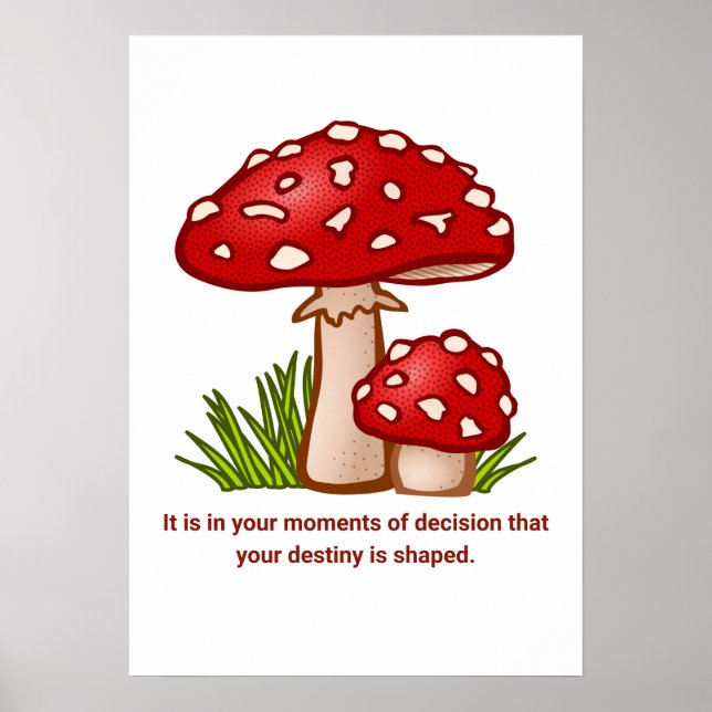 Whimsical Svamp Citat Poster - Ödes Citat  (Framsidan)
