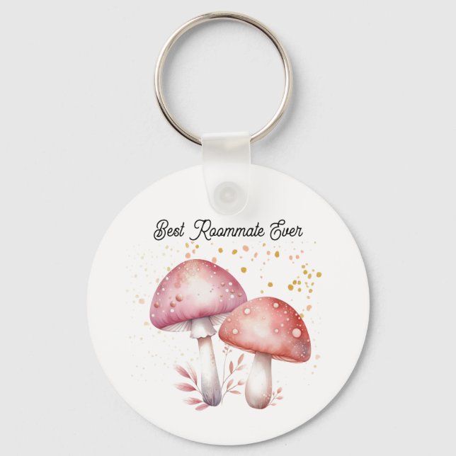 Whimsical Svamp Rumskamrat Charm Bästa Rumskamrat Nyckelring (Framsida)