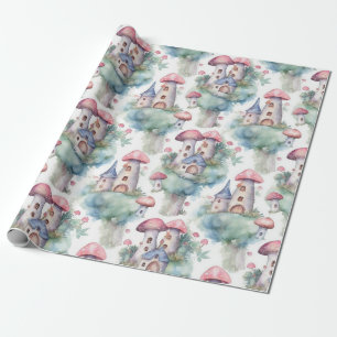 Whimsical Svampstuga Mönster (10) Presentpapper