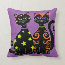 Whimsical Svarta katter Halloween