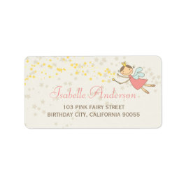 Whimsical Sweet Fairy Princess Birthday Adress Adressetikett