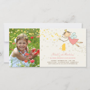 Whimsical Sweet Fairy Princess Girl Födelsedagsfes