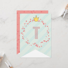 Whimsical Sweet Fairy Princess Girl Födelsedagsfes Kort