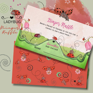 Whimsical Sweet Little Lady Ladybug Blöja Lotteri Tilläggskort