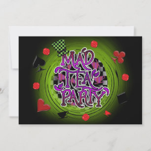 Whimsical Swirl GALEN TE PARTY Inbjudan