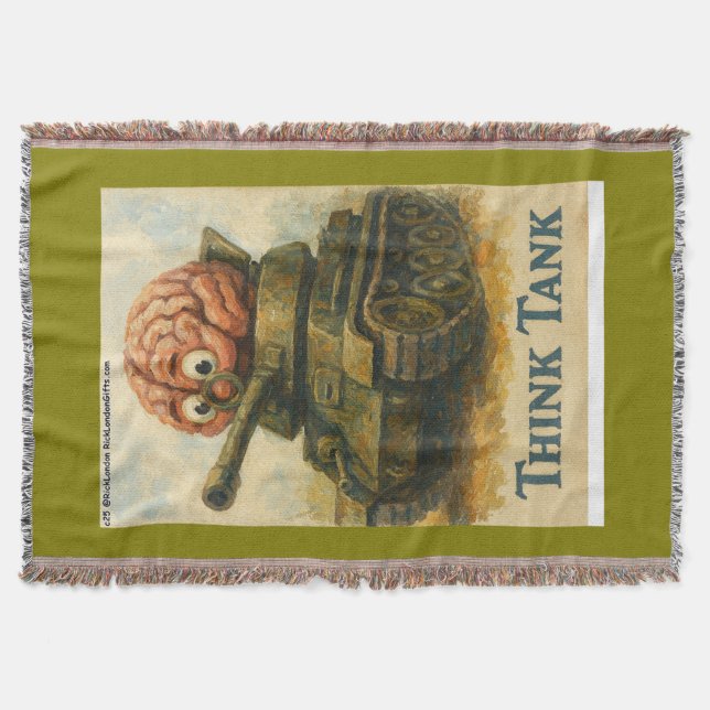 Whimsical Tanke Tank Karikatyr Design Filt (Framsidan)