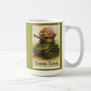 Whimsical Tanke Tank Karikatyr Design Kaffemugg