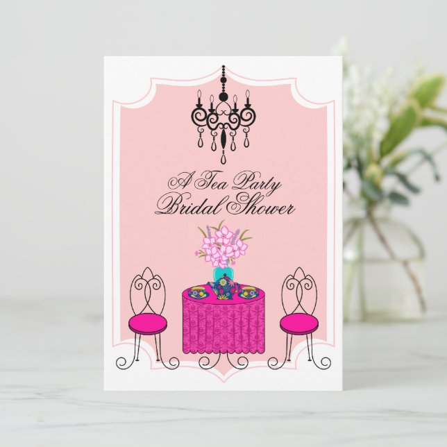 Whimsical Tea Party-inbjudan Inbjudningar (Stående Fram)