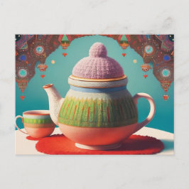 "Whimsical Tea Time" Vykort