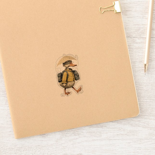 Whimsical tecknad anka klistermärken (Anteckningsbok)