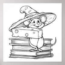 Whimsical Tecknad Konst: Glädjefull Mus Karaktär