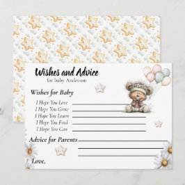 Whimsical Teddy Bear Baby Shower Design  Tilläggskort
