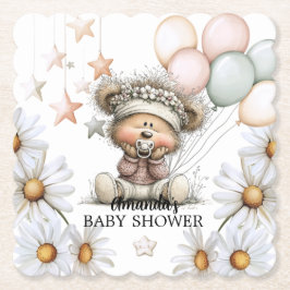 Whimsical Teddy Bear Baby Shower  Underlägg Papper