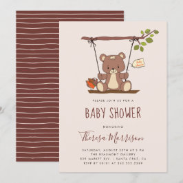 Whimsical Teddy Bear Bebis Shower Inbjudan