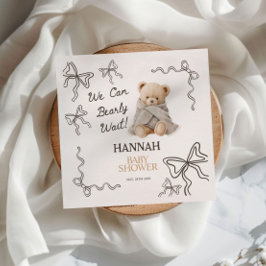 Whimsical Teddy Bear Bebisdopp Pappersservett