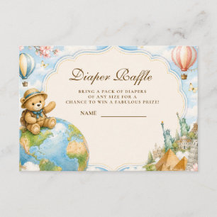 Whimsical Teddy Bear Resediaper Travesti Lotteri Tilläggskort