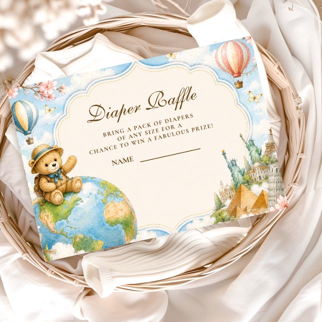 Whimsical Teddy Bear Resediaper Travesti Lotteri Tilläggskort (Skapare uppladdad)