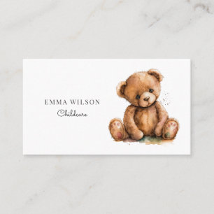 Whimsical Teddy BearChildcare Affärskort Visitkort