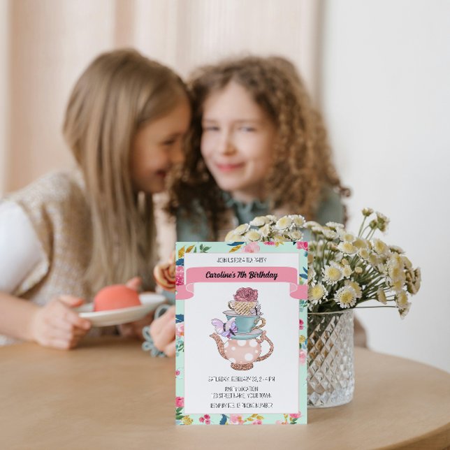 Whimsical Tekalas Inbjudan (Skapare uppladdad)