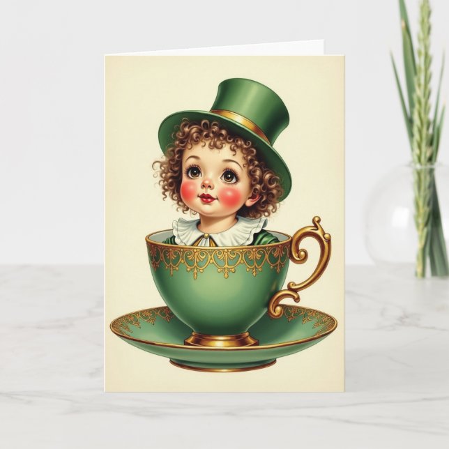 Whimsical Tekopps Barnkort Kort (Framsida)
