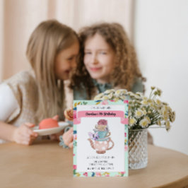 Whimsical Tekoppsfest Inbjudan