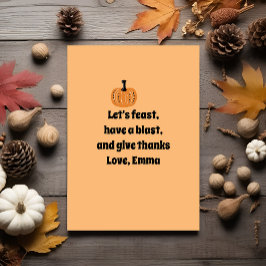 Whimsical Thanksgiving-middag  Inbjudningar