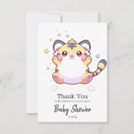 Whimsical Tiger Baby Shower Tack Kort