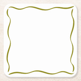 Whimsical Tini Bit Older Martini Birthday Underlägg Papper Kvadrat