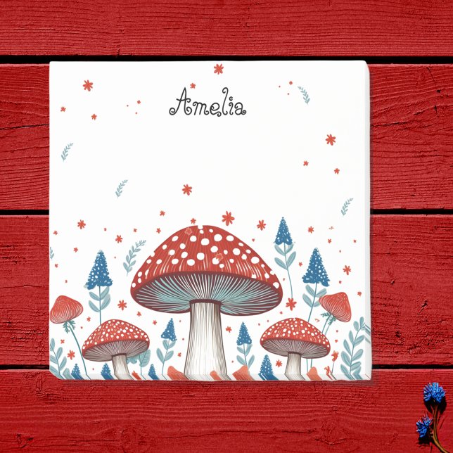 Whimsical Toadstool-Personlig Post-it Block (Skapare uppladdad)