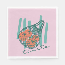 Whimsical Tomatos Italy Farmers Market Pappersservett