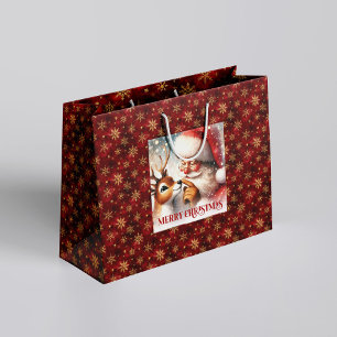 Whimsical Tomte Röda Näsan Rudolf Presentpåse