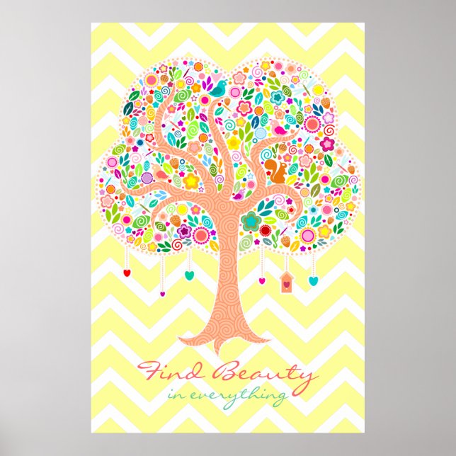 Whimsical Träd - Anpassningsbar Wall Poster (Framsidan)