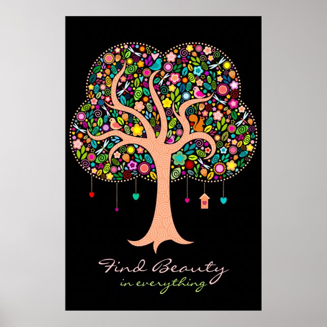 Whimsical Träd - Anpassningsbar Wall Poster (Framsidan)