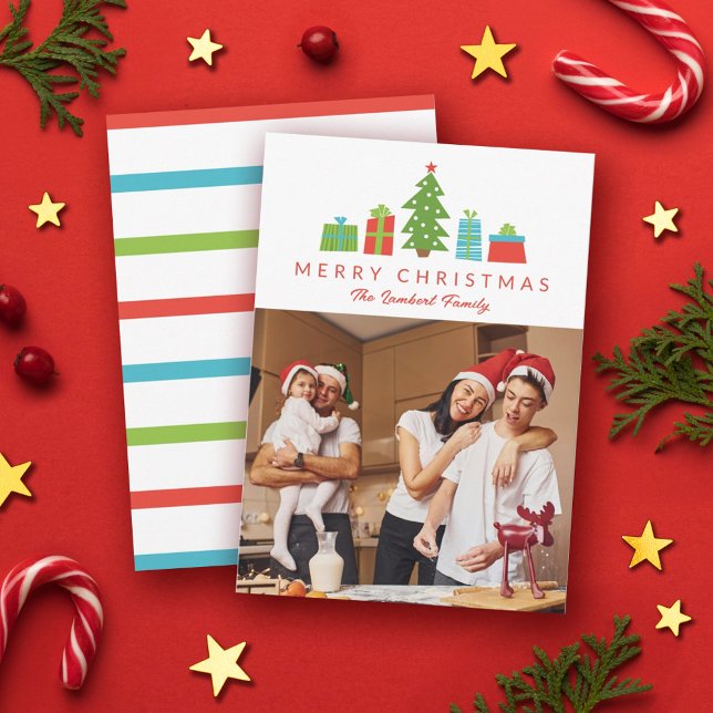 Whimsical Träd & Gifts God jul Photo Julkort (Skapare uppladdad)