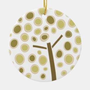 Whimsical Träd Julgransprydnad Keramik