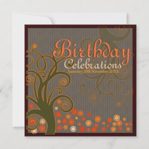 Whimsical Träd of Dreams Birthday-inbjudningar Inbjudningar