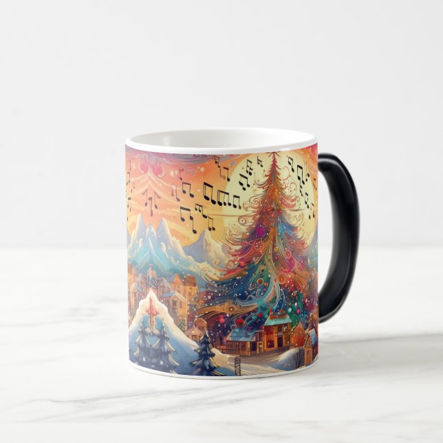 Whimsical Träd & Village Melody Magisk Mugg (Framsida höger)