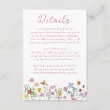 Whimsical Trädgård Vildblomma Bröllopsdetaljer