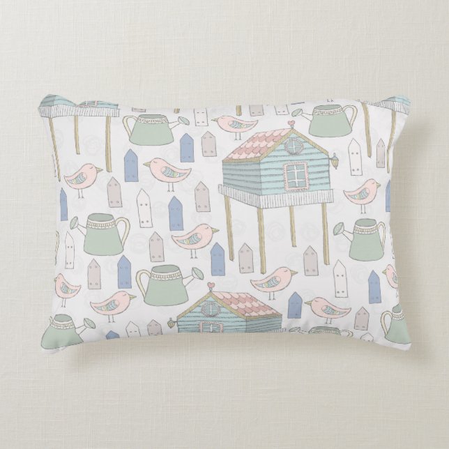 Whimsical Trädgårdsmästare Prydnadskudde (Framsidan)