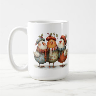 Whimsical Tre Franska Hönor 12 Juldagarna 15oz Kaffemugg