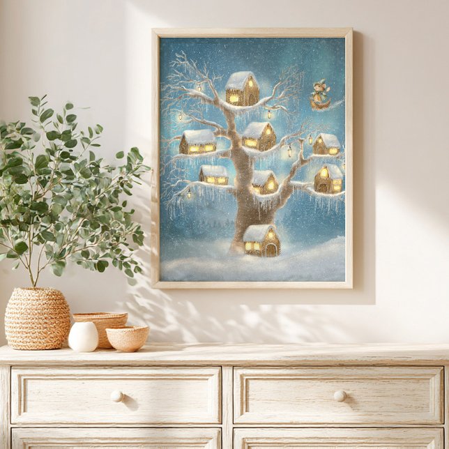 Whimsical Treehouse Storybook barn Poster (Skapare uppladdad)