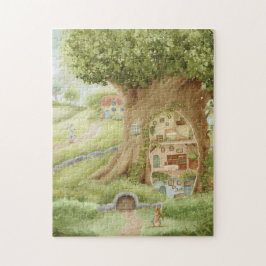 Whimsical Treehouse Storybook Pussel